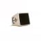Black Square Stone - Men Ring
