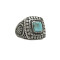 Eternal Knot - Men Ring with Turquoise Paste