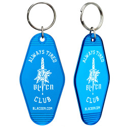 Always Tired Club - Blue & White Keychain