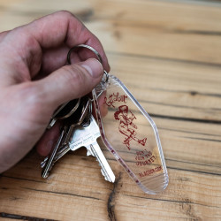 Get Lost - Transparent & Red Keychain