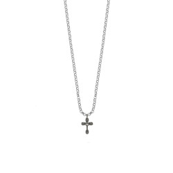 Cross Pendant Worked with Small Heart