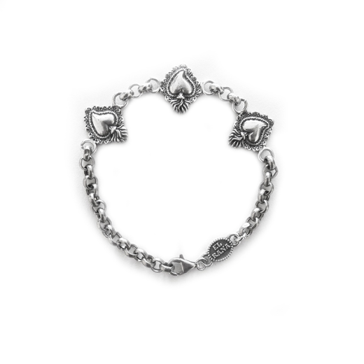 Bracelet 3 magdalenes hearts