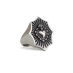 Heart Octagon - Women Ring with Rays